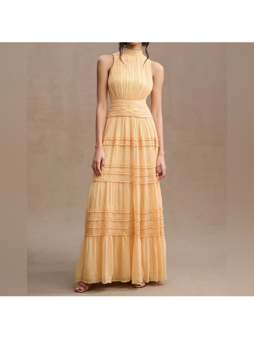 Juniper Yellow Metallic
Bridesmaid Dress sz 12